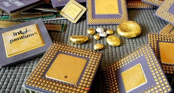 بازیافت طلا از قطعات الکترونیکی
